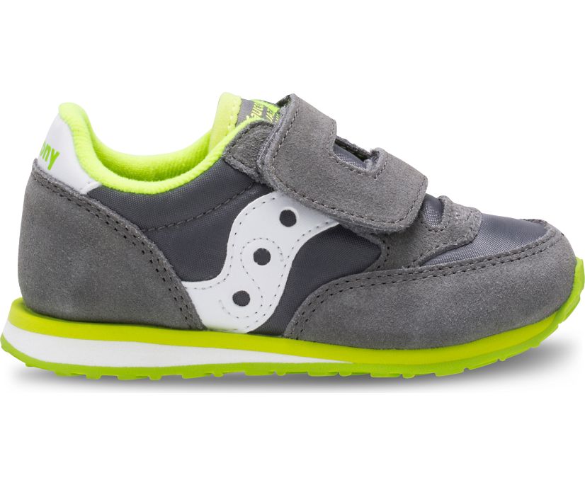 Saucony Baby Jazz Hook & Loop Kids\' Sneakers Grey / White | AU 712PJJQ